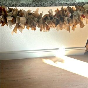Primitive Rustic Rag Fabric Garland  Handmade Beautiful Colors NEW Final Sale